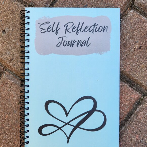 Self-Reflection Journal - 8.5x5.5 Spiral Bound -Calming Colored Guided Workbook - Picture 13 of 17